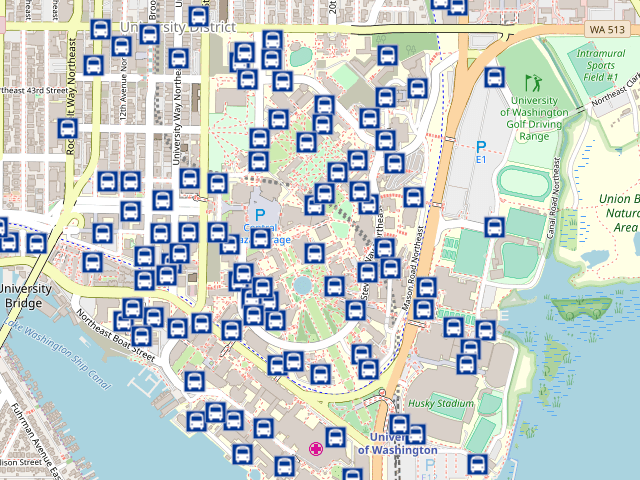 map of dial-a-ride shuttle stops